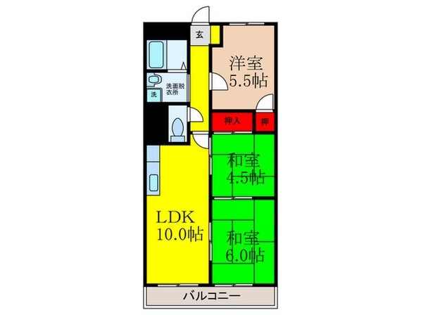 コーポ北の物件間取画像